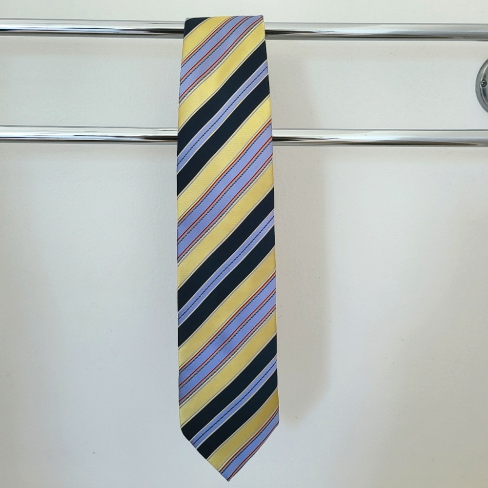 Silk Zegna Gold/Blues Tie XL